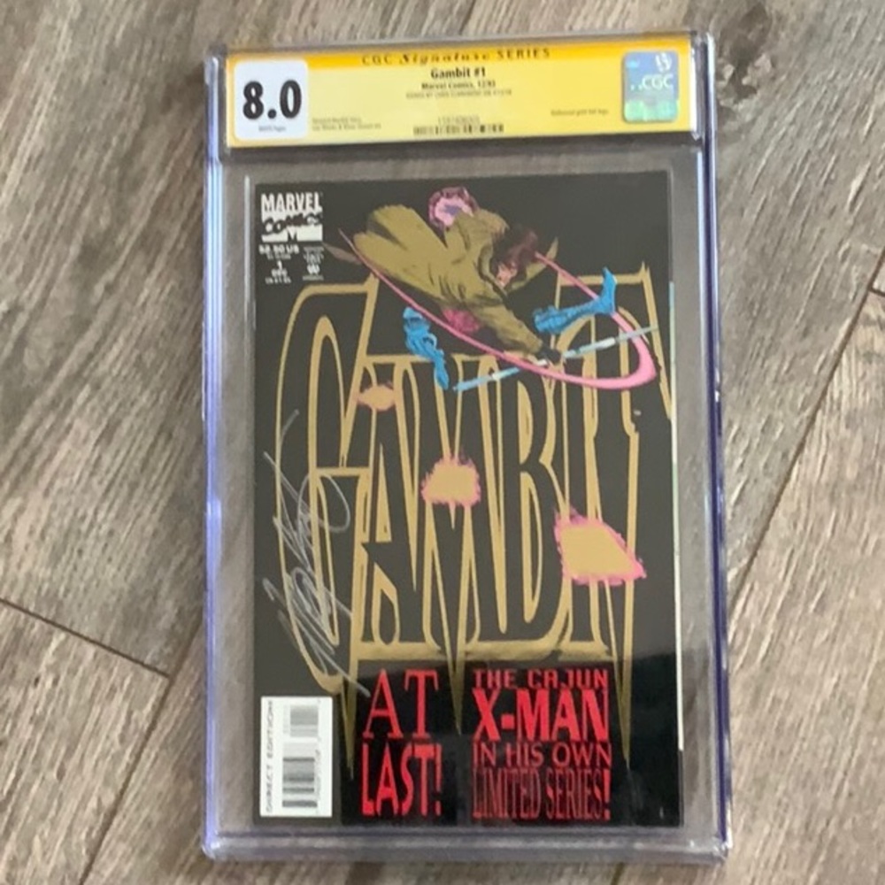 Marvel Comics CGC Signature Series Gambit #1, Gold Foil Logo, 8.0 rating